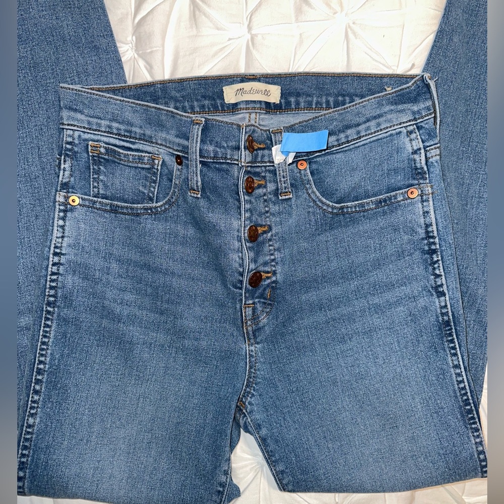 10” High Rise Skinny Button Front Jean - Picture 5 of 6